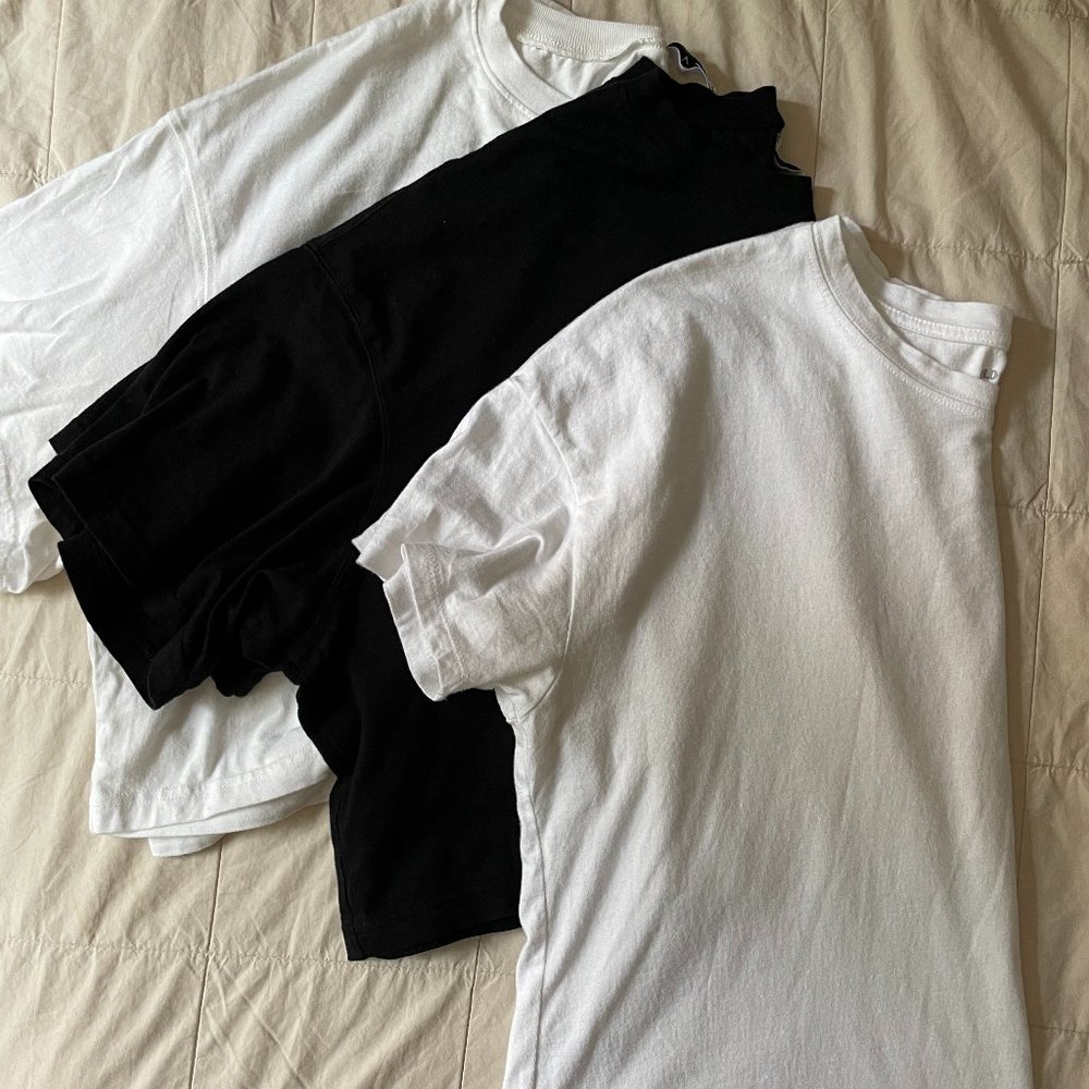 SET OF 3 Boxy Crop Top T-Shirt H&M Old Navy XL